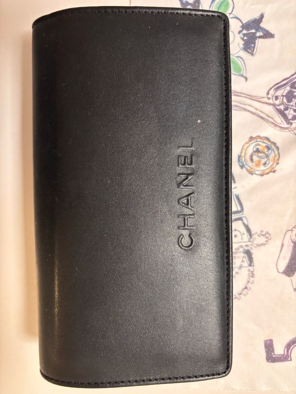 CHANEL Silver Frame Black Lens Aviator Sunglasses with Case - Picture 9 of 9
